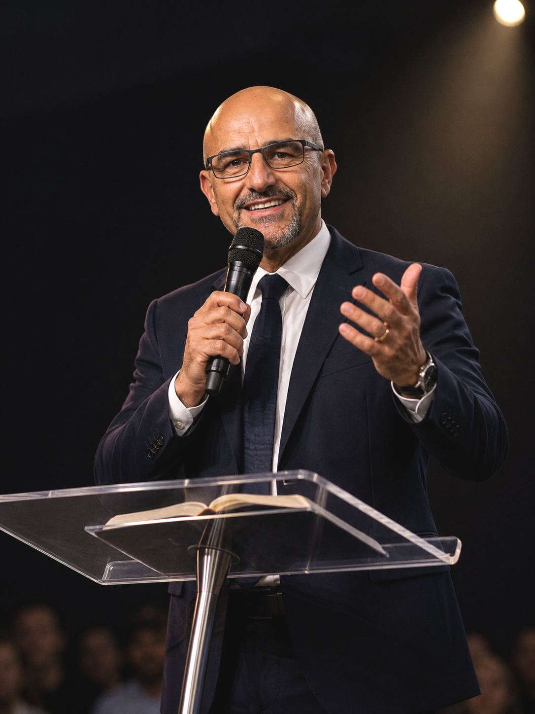 Pastor Valdinei pregando
